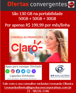 130 GB por R$ 199,99 na CLARO!