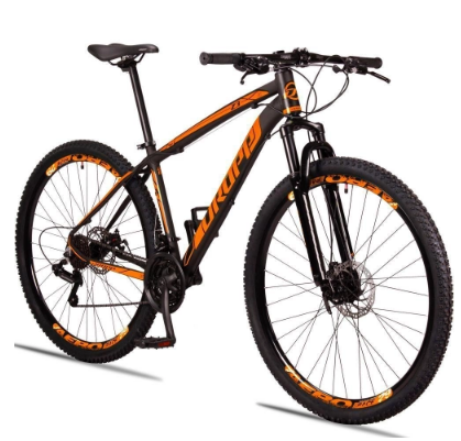 Bicicleta Dropp Z3 Aro 29 Câmbios Shimano Preto + laranja